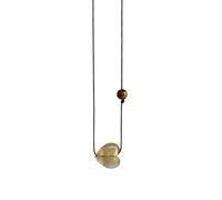 ZEPFJHE Elegante collana girocollo con ciondolo a forma di cuore in vetro fatto a mano, lunga collana in pelle PU nera, lunghezza regolabile, per donne e ragazze, catena in corda PU nera
