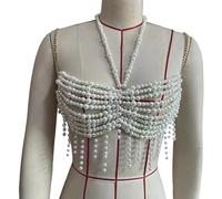 ZEPFJHE Elegante Collana Per Perle Perle Reggiseno In Alla Portatile Migliorare Le All'evento Romantico Indossare Reggiseno