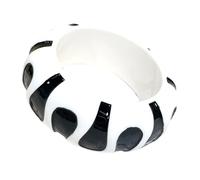 ZEPFJHE Elegante design a pois per le donne 6,4 cm diametro interno comfort fit resina gioielli accessorio casual e formale, Misura unica, come descritto