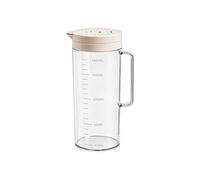 ZEPFJHE Elegante dispenser trasparente per bevande con manico ergonomico e coperchio antipolvere per idratazioni quotidiane con filtro rimovibile