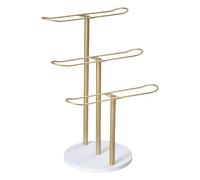 ZEPFJHE Elegante e robusto supporto per fascia in lega a più livelli, decorazione per la casa per accessori per capelli e catene, espositore alla moda