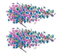 ZEPFJHE Elegante eucalipto finto mattutino decorazione da parete in seta realistica fiori verdi per interni giardino matrimonio eucalipti ghirlande matrimonio