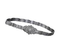 ZEPFJHE Elegante Fantasia Catena Della Vita Delle Donne Del Metallo Della Cintura Retro Carving Cintura Per Le Donne Alla Moda Durabilità Catena Del Metallo, Argento anticato, Taglia unica