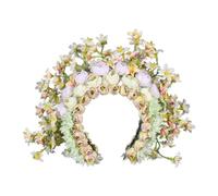 ZEPFJHE Elegante fascia per capelli con fiori colorati, accessorio per capelli floreale delicato per servizi fotografici