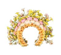 ZEPFJHE Elegante fascia per capelli con fiori colorati, accessorio per capelli floreale delicato per servizi fotografici