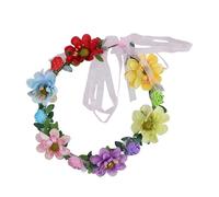 ZEPFJHE Elegante fascia per capelli con fiori per ghirlanda per capelli, corona per festival, decorazioni per matrimoni, damigelle d'onore, balli studenteschi, ghirlande bianche con perline per donne