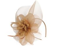 ZEPFJHE Elegante fascinator piumato copricapo in rete fiore fascia per capelli per matrimoni feste cocktail eventi anni '20 Flapper costume puntelli donne Fascinators cappello