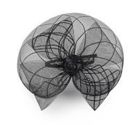 ZEPFJHE Elegante fiore 1920s accessorio per capelli alla moda con velo decorativo a rete per banchetti da sera accessori per capelli da sposa
