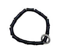 ZEPFJHE Elegante gioiello da polso elastico con perline nere, lunghezza regolabile, regalo per donne e ragazze