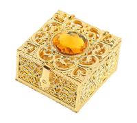 ZEPFJHE Elegante portagioie rotondo stabile Kirsite, contenitore robusto per uso domestico o salone, piccola custodia