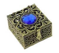 ZEPFJHE Elegante portagioie rotondo stabile Kirsite, contenitore robusto per uso domestico o salone, piccola custodia