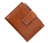 ZEPFJHE Elegante portamonete in pelle PU Cambiamento Moda Bifold Portafoglio Breve Porta Carte Piccolo per Viaggio Elegante Breve con Porta Carte in Pelle PU Coin Bifold, Marrone, Bellezza di massa