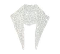 ZEPFJHE Elegante sciarpa in pizzo traforato in cotone, confortevole, perfetta per lavoro o abiti casual, elegante involucro in pizzo, bianco, Taglia unica