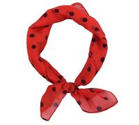 ZEPFJHE Elegante sciarpa quadrata punteggiata nera per uomini e donne Fazzoletto da collo alla moda sciarpa a pois sciarpe quadrate, Rosso, M
