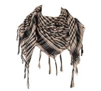 ZEPFJHE Elegante sciarpa Shemagh con frange a scacchi arabo scialle per uomo donna musulmani copricapo deserto foulard, cachi, M