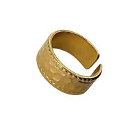 ZEPFJHE Eleganti anelli aperti con design unico con rughe e lavorazione cava con olio bianco per un look alla moda accessori alla moda per le donne, Misura unica, come descritto, come descritto