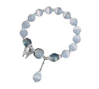 ZEPFJHE Eleganti opali blu mare cristalli per donne e ragazze alla moda gioielli eleganti accessori moda abbigliamento casual opale