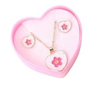 ZEPFJHE Eleganti Orecchini Fiori A Cuore E Collana Set Per Donne E Ragazze In Lega Perfette Abbigliamento Quotidiano O Occasioni Speciali Ragazze Eleganti Gioielli