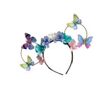 ZEPFJHE Fasce floreali per bambini e ragazze corone a farfalla regolabili accessori per capelli fiore per fotografia puntelli scenici studio fotografico