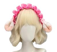 ZEPFJHE Fasce per capelli a forma di agnello per bambini, per feste e feste, per feste di musica, accessori fotografici, per fotografia di Halloween, accessorio per capelli bianco