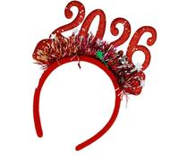 ZEPFJHE Fasce per capelli scintillanti per feste 2026, numero scintillante, per capodanno, per adulti e bambini, per riunioni di famiglia, copricapo scintillante per Capodanno
