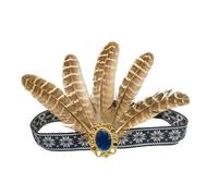 ZEPFJHE Fascia per capelli colorata con piume, ornamento etnico indiano, per occasioni speciali e carnevali, feste e feste