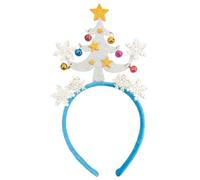 ZEPFJHE Fascia per capelli con albero di Natale e fiocco di neve, accessorio unico per feste e celebrazioni natalizie per bambini