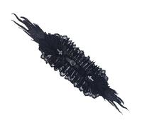 ZEPFJHE Fascia per capelli in tessuto con ali angeliche, serie scura, con fiocco, per feste in maschera e stili punk, accessorio per cosplay, ala d'angelo