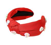 ZEPFJHE Fascia per capelli in tessuto per San Valentino per ragazza dolce ciondolo a forma di cuore Cerchietto per capelli da donna annodato fascia ornamento per capelli a forma di cuore