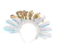 ZEPFJHE Fascia per capelli ricaricabile illuminata da donna con modelli dinamici lampeggianti e temi di festa con LED che cambia colore dinamico