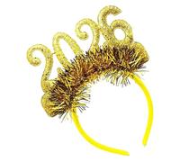 ZEPFJHE Fascia per capelli riutilizzabile in tessuto 2026 con glitter decorazione numerica comoda per donne uomini bambini puntelli fotografici glitter accessorio per capelli per feste