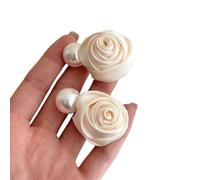 ZEPFJHE Fermagli per capelli con perle e fiori eleganti accessori per capelli con rose in fiore ornamenti per capelli squisita forcina copricapo