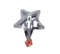 ZEPFJHE Fermaglio per capelli a forma di stella con ciondolo a forma di cuore, fermacapelli unico a forma di stella, alla moda ed elegante, con morsetto in metallo