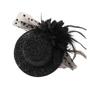 ZEPFJHE Fermaglio per capelli a tema anni '20 con clip per capelli a forma di fiore, per feste in maschera, cocktail, feste, accessori per travestimenti, fascinator