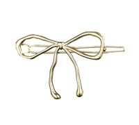 ZEPFJHE Fermaglio per capelli con fiocco alla moda semplice forcina in metallo con fiocco cavo, accessori per capelli eleganti per donne e ragazze