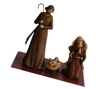 ZEPFJHE Figurine tradizionali di Natale Creche Scena Presepe Per Tavolo Display Resina Dipinta a Mano Decorazione Domestica Religiosa Decorazione Decorativa Presepe Figurine