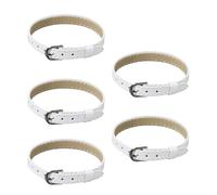 ZEPFJHE Flessibile PU Strap Set Di 5 Metallo Fibbia Cinture Per 1/16 Modelli in Miniatura & Foto Puntelli Personalizzabili Bambola Cintura Cinture