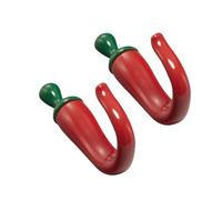 ZEPFJHE Gancio per pepe resistente per ambiente umido bagno cucina lega di zinco ad alta capacità gancio sicuro multiuso facile da installare gancio a forma di pepe supporto adesivo ganci in lega di