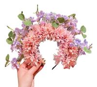 ZEPFJHE Ghirlande da sposa con fiori per matrimonio, corona a doppio lato, accessorio per capelli per ragazze