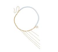 ZEPFJHE Gioielli A Sospensione Moderni Ciondolo Regolabile Catena Perline Collana Gioielli Sospensione Per Abiti Da Accessori Per Feste