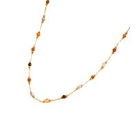 ZEPFJHE Gioielli con perline di pietra colorata versatile collana fatta a mano cavigliera pietre preziose accessorio in rilievo per abbigliamento casual accessori alla moda giovanile, Misura unica