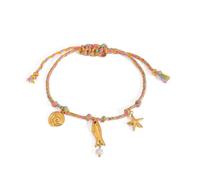 ZEPFJHE Gioielli intrecciati in stile marino regolabile per gite unisex calde conchiglie stelle marine accenti inclusi elegante catena da polso casual spiaggia ondulata catena da mano, Misura unica