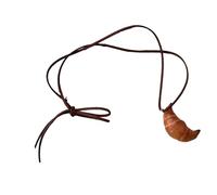 ZEPFJHE Gioielli realistici del pane fatti a mano Pretzel robusti ciondoli bagel accessorio portatile per gli appassionati di moda indossare gioielli a tema alimentare, Misura unica, come descritto