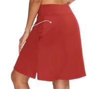 ZEPFJHE Gonna atletica a vita alta con pantaloncini integrati tasca regolabile in vita per corsa allenamento golf gonna bianca cintura elasticizzata