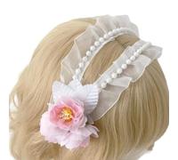 ZEPFJHE Grazioso accessorio per capelli in pizzo con fiori, eleganti fasce per cosplay per feste e matrimoni