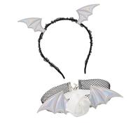 ZEPFJHE Halloween Devil Costume Set Diavolo Bat Fascia Pizzo Girocollo Demoni Accessori Cosplay Per Carnevali Partito a tema Puntelli Halloween Cosplay Party Accessori