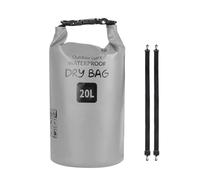 ZEPFJHE Impermeabilizza Dry Bag Floating Water Sacks Portable Folding Beach Storage Pack Nuoto Borse Dry Gear Bags Water Sacks, Grigio, 20 l