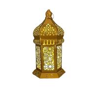 ZEPFJHE Lampada in ferro esotico in metallo per Eid Holiday per la decorazione della casa e le disposizioni di festa Ornamento artigianale in ferro