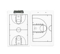 ZEPFJHE Lavagna da basket cancellabile a secco per allenatori con marcatore doppio lato pieno mezzo campo da basket strumento di allenamento