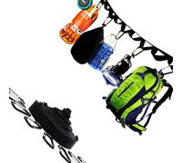 ZEPFJHE Lenza da appendere portatile compatibile con tende con 19 cerchi per asciugare e organizzare le attrezzature, clip per pianificare i pasti all'aperto